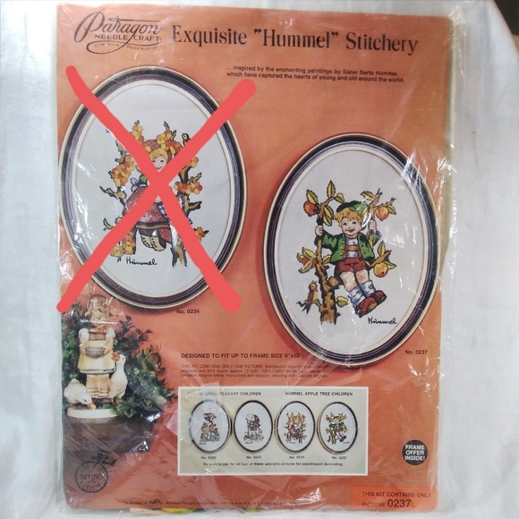 PARAGON Other - Paragon Needlecraft Exquisite Hummel Stitchery KIT #0237 Apple Tree Children Boy